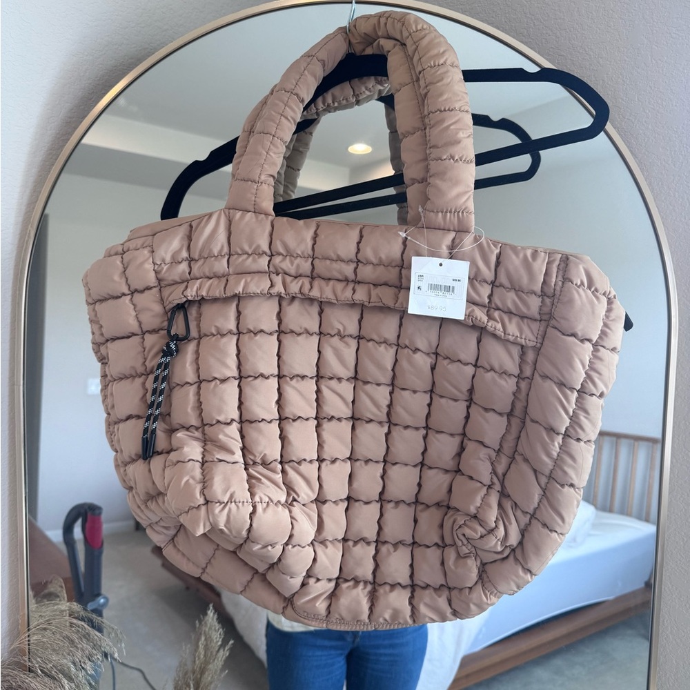 Beige Puffer Bag